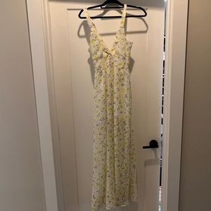 TOBI maxi dress with short underlay